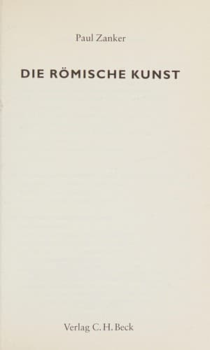 Tapa de Die römische Kunst