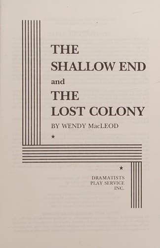 Tapa de The shallow end and The lost colony