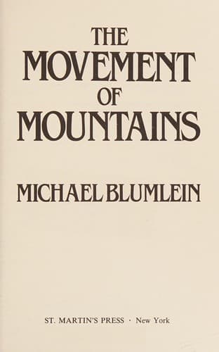 Tapa de The movement of mountains