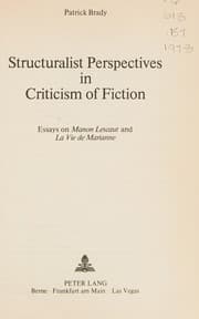 Tapa de Structuralist perspectives incriticism of fiction