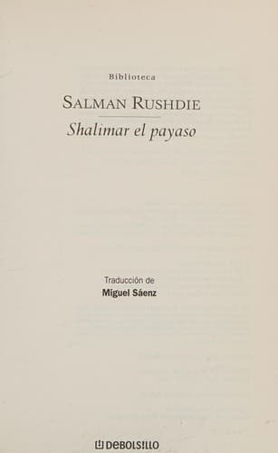 Tapa de Shalimar El Payaso