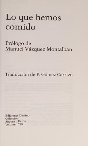 Tapa de El que hem menjat