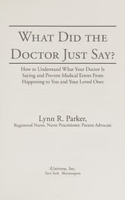 Tapa de What did the doctor just say?