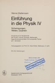 Tapa de Einführung in die Physik
