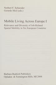 Tapa de Mobile living across Europe I