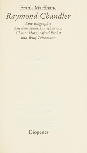 Tapa de Raymond Chandler