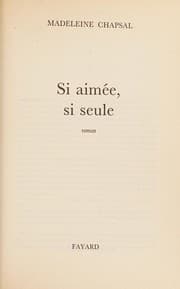 Tapa de Si aimée, si seule