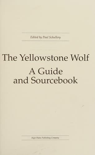Tapa de The Yellowstone wolf