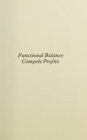 Tapa de Functional balance compels profits
