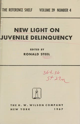 Tapa de New light on juvenile delinquency
