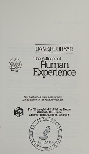 Tapa de The fullness of human experience
