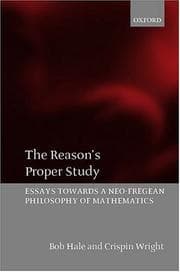 Tapa de The reason's proper study