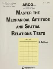 Tapa de Master the mechanical aptitude and spatial relations tests