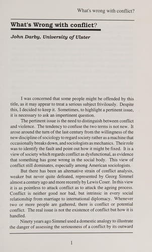 Tapa de What's wrong with conflict