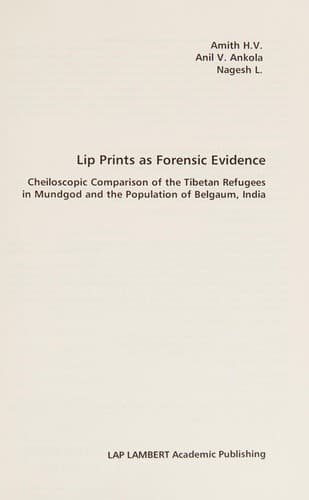 Tapa de Lip Prints as Forensic Evidence