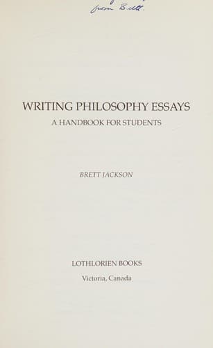 Tapa de Writing philosophy essays