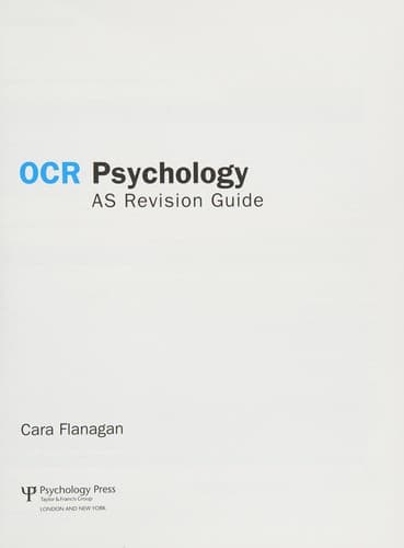 Tapa de Psychology OCR