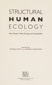 Tapa de Structural human ecology