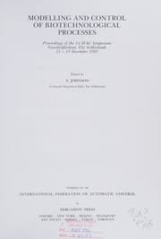 Tapa de Modelling and Control of Biotechnological Processes
