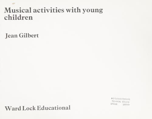 Tapa de Musical activities with young children