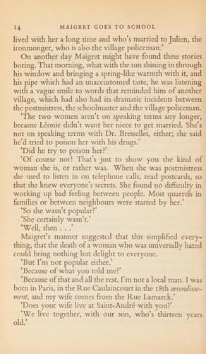 Tapa de Maigret goes to school