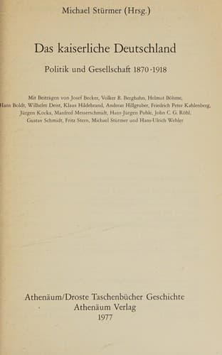 Tapa de Das kaiserliche Deutschland
