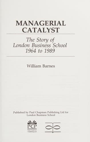 Tapa de Managerial Catalyst