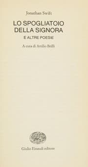 Tapa de Lo spogliatoio della signora e altre poesie