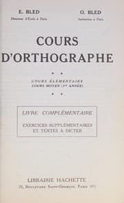 Tapa de Cours d'orthographe