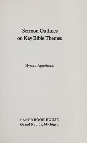 Tapa de Sermon outlines on key Bible themes