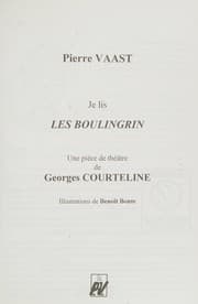 Tapa de Je lis "Les Boulingrin", une pièce de théâtre de Georges Courteline