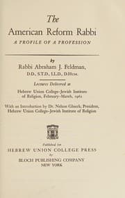 Tapa de The American Reform rabbi