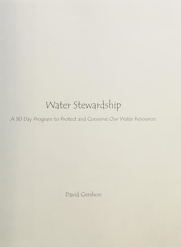 Tapa de Water stewardship