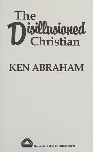 Tapa de The disillusioned Christian
