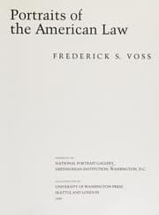 Tapa de Portraits of the American law