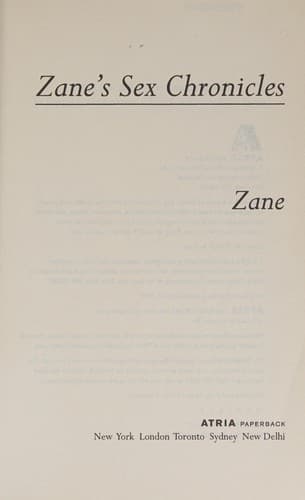 Tapa de Zane's sex chronicles