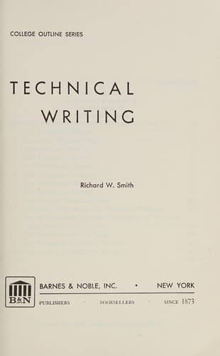 Tapa de Technical writing