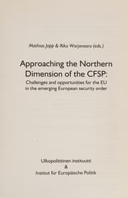 Tapa de Approaching the northern dimension of the CFSP