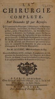 Tapa de La chirurgie complete, par demandes & par réponses