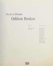 Tapa de As in a dream, Odilon Redon. Exhibition, Schirn-Kunsthalle Frankfurt, Januar 28 - April 29, 2007