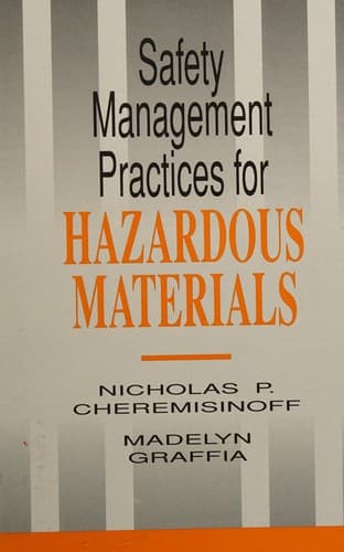 Tapa de Safety management practices for hazardous materials