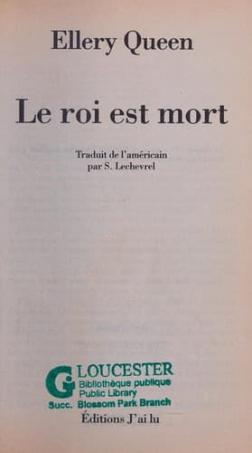 Tapa de Le roi est mort