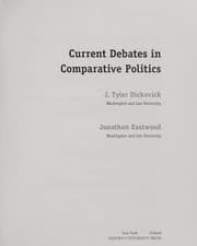 Tapa de Current Debates in Comparative Politics