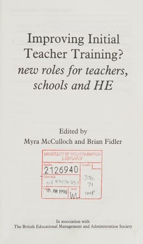 Tapa de Improving Initial Teacher Training?