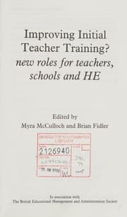 Tapa de Improving Initial Teacher Training?