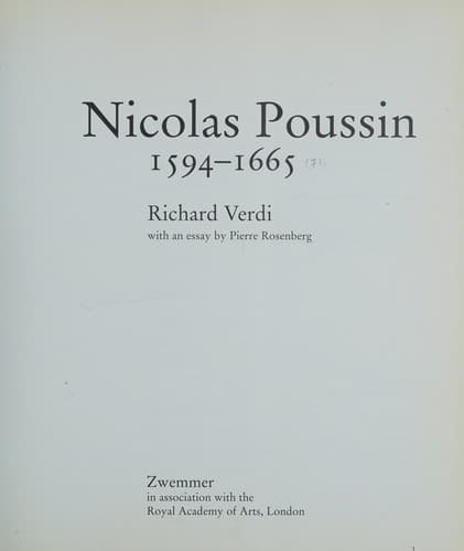 Tapa de Nicolas Poussin, 1594-1665