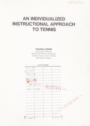 Tapa de An Individualized Instructional Approach to Tennis