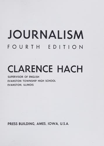 Tapa de Scholastic journalism