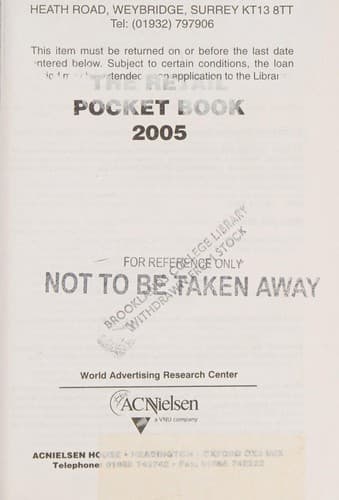 Tapa de The retail pocket book