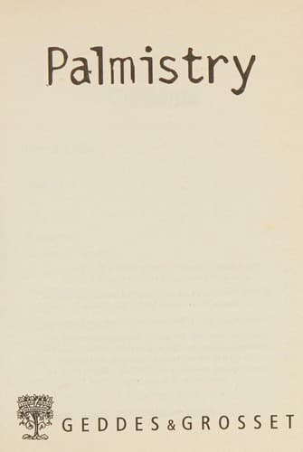 Tapa de Palmistry
